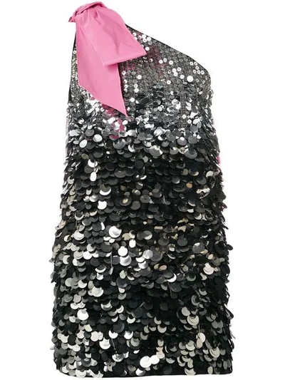 Nº21 SEQUIN ONE-SHOULDER DRESS - 粉色