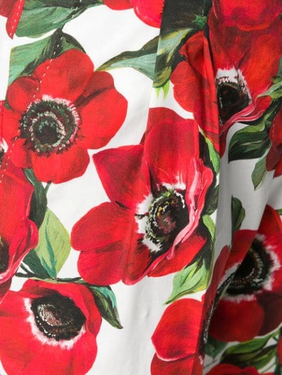 Shop Dolce & Gabbana Floral Print Trousers In Red