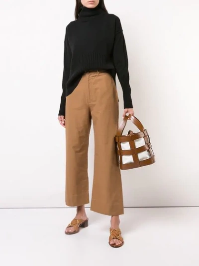 APIECE APART CROPPED TROUSERS - 棕色