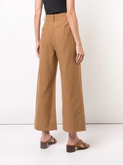 Shop Apiece Apart Cropped Trousers - Brown