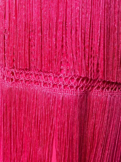 Shop Alberta Ferretti Flapper Fringe Skirt In Pink