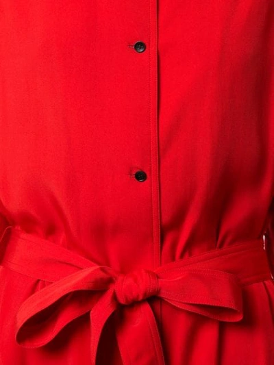 Shop Nehera Belted Shirt Dress In Red