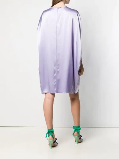 Shop Gianluca Capannolo Boxy Shift Dress In Purple