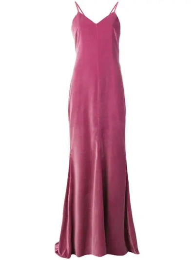 Shop Max Mara Long Sleeveless Dress In Pink