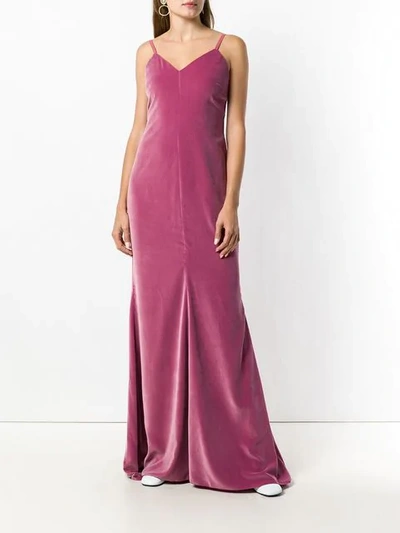 Shop Max Mara Long Sleeveless Dress In Pink