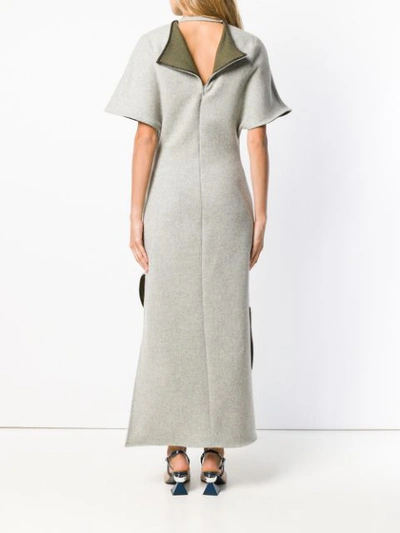 Shop Esteban Cortazar Kimono High Low Dress In Grey