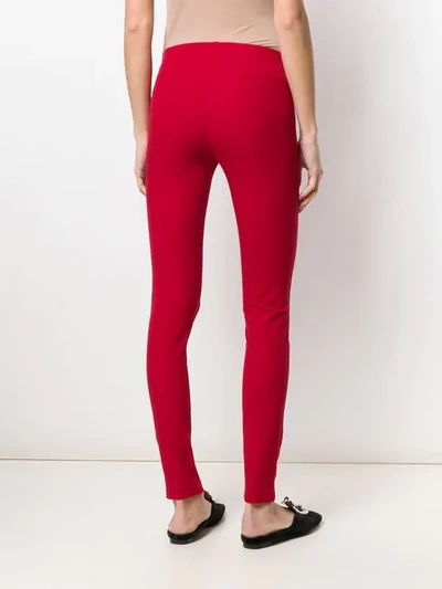 Shop Joseph Gabardine Leggings In Red