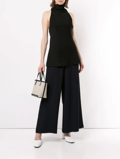 THE ROW HIGH-WAISTED WIDE LEG TROUSERS - 蓝色