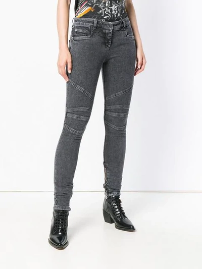 Shop Balmain Skinny Fitted Jeans In Black