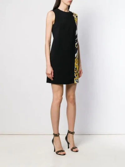 Shop Versace Barocco Print Shift Dress - Black