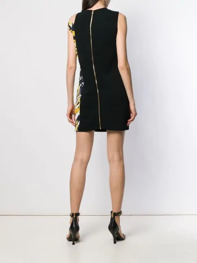 Shop Versace Barocco Print Shift Dress - Black