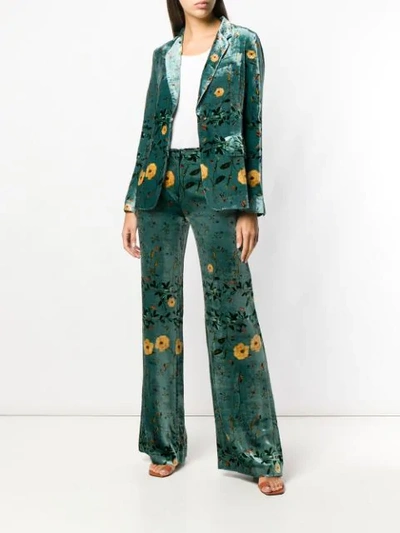 AILANTO FLORAL PRINT TROUSERS - 绿色