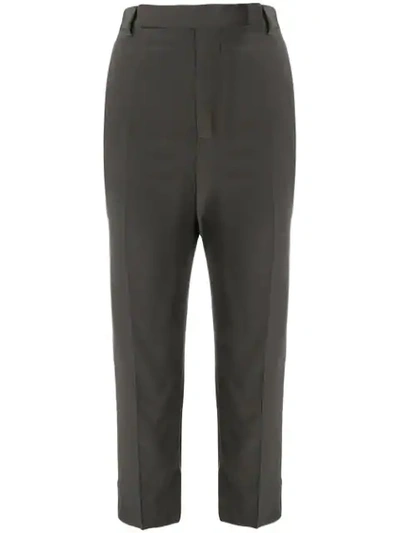 Shop Rick Owens Easy Astaire Trousers In Green