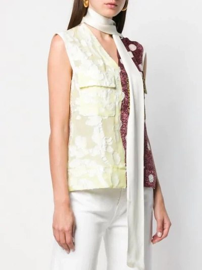 Shop Golden Goose Asymmetrical Blouse In Neutrals