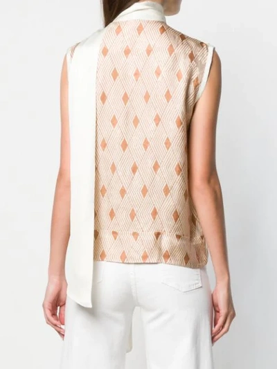 Shop Golden Goose Asymmetrical Blouse In Neutrals