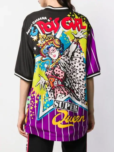 Shop Dolce & Gabbana Comic Print Short-sleeve Shirt In Purple