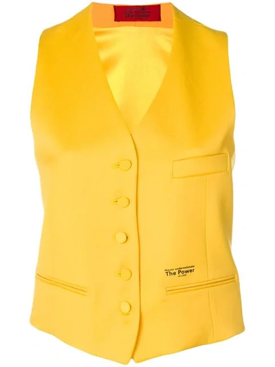 Shop Styland Tailored Suit Waistcoat In Yellow