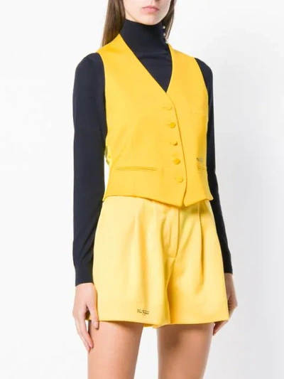 Shop Styland Tailored Suit Waistcoat In Yellow
