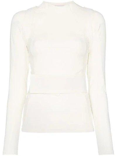 Shop Gmbh Ahu Harness Belted Top In White