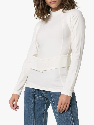 Shop Gmbh Ahu Harness Belted Top In White