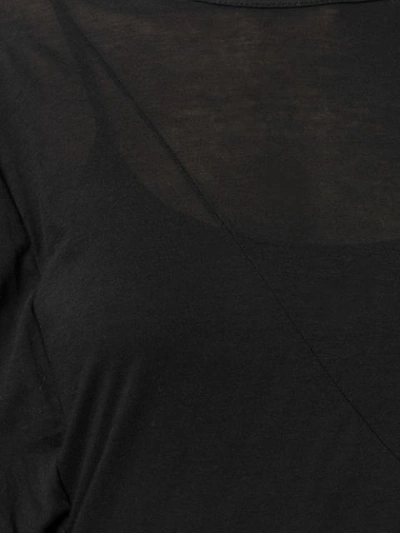 Shop Rick Owens Drkshdw Draped T-shirt - Black