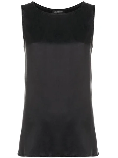 Shop Antonelli Plain Tank Top In Black