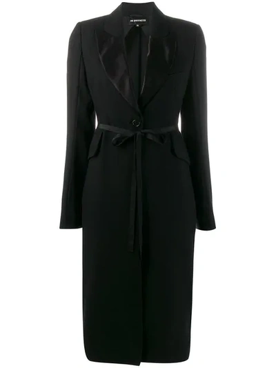 Shop Ann Demeulemeester Tuxedo Lapel Coat In Black