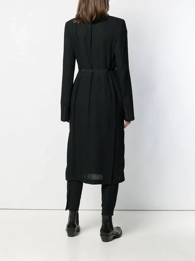 Shop Ann Demeulemeester Tuxedo Lapel Coat In Black