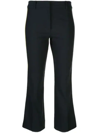 Shop Derek Lam 10 Crosby Tuxedo Stripe Cropped Trousers In Black