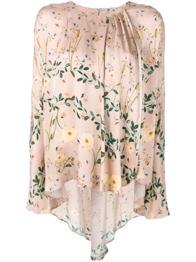 Shop Ailanto Leaf Print Blouse - Pink