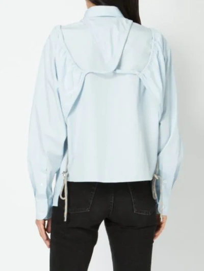 Shop Aalto Longsleeved Pocket Shirt In Blue