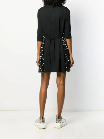 Shop Stella Mccartney Polka Dot Mini Dress In Black