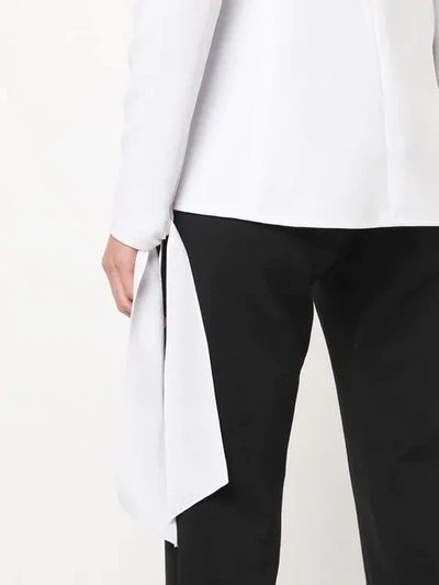 Shop Carolina Herrera Tie-cuff Blouse In White