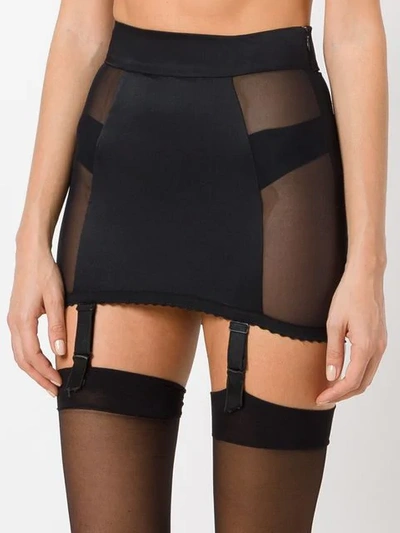 Shop Ikonostas Suspenders Skirt In Black