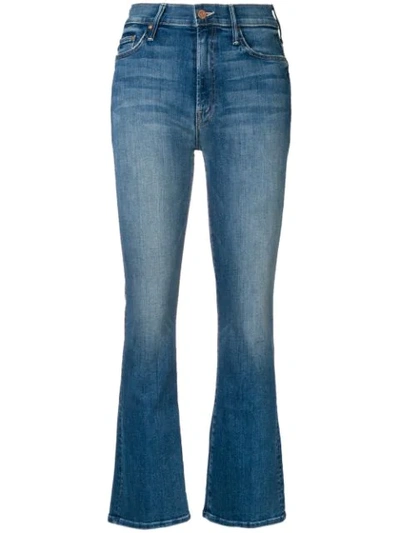 Shop Mother Bootcut Cropped Jeans - Blue