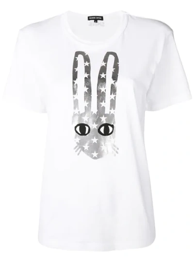Shop Markus Lupfer Bunny Print T-shirt - White