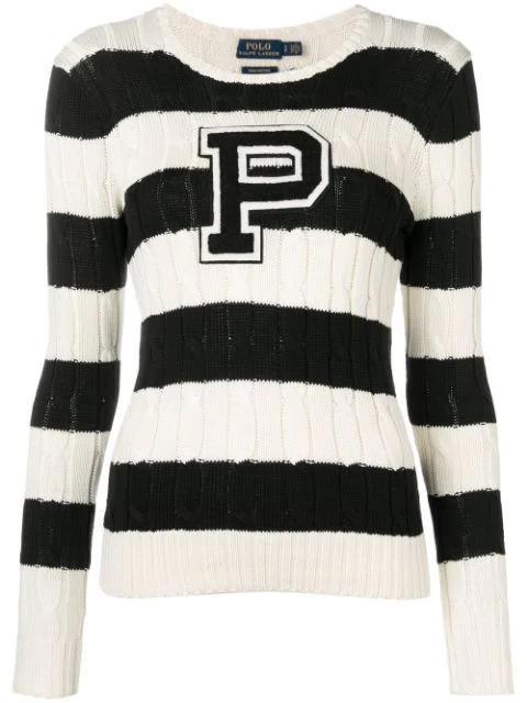 black and white polo sweater
