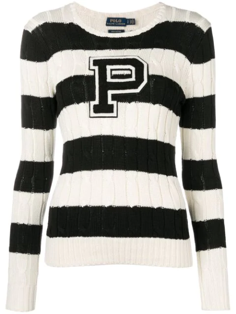 ralph lauren black and white sweater