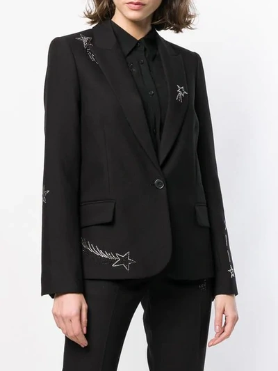 Shop Zadig & Voltaire Star Embellished Blazer In Black