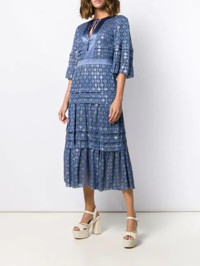 Shop Temperley London Suki Day Dress In Blue