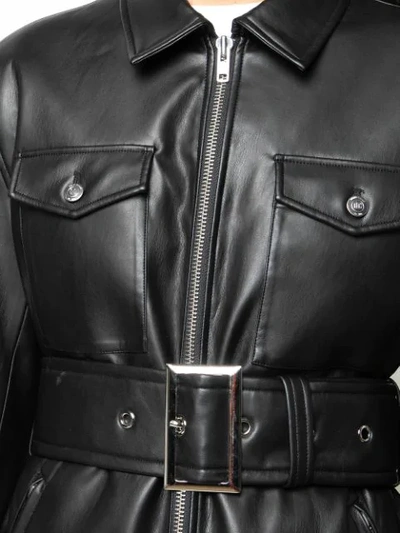 Shop Opening Ceremony Belted Faux Leather Jacket In 1 Black