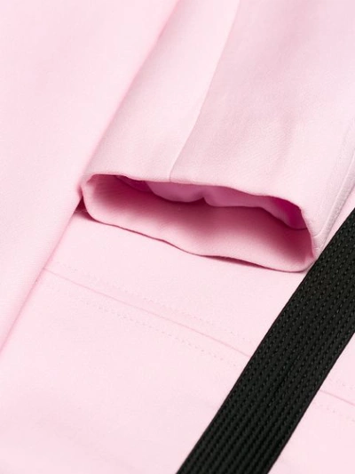 Shop Versace Contrast Trim Jacket In Pink