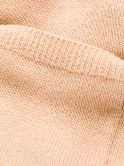 Shop Pinko Accent Button Cashmere Cardigan In Neutrals