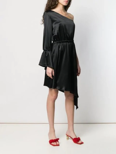 Shop Federica Tosi One Shoulder Cocktail Dress In Black