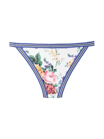 Shop Zimmermann Floral Bikini Briefs In White