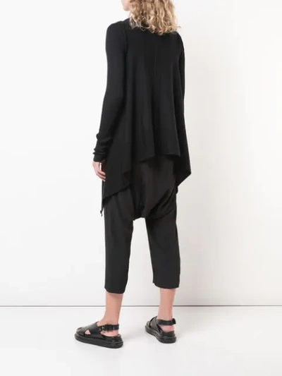 Shop Rick Owens Loose Fit Cardigan In Black