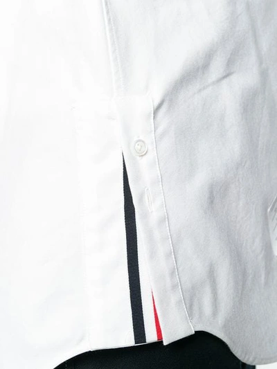Shop Thom Browne Short-sleeve Oxford Shirt Dress In White