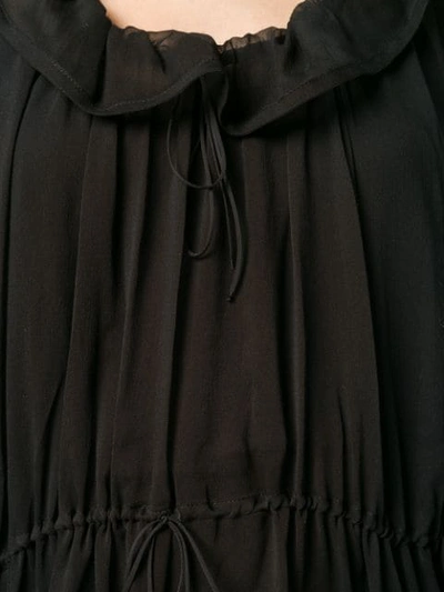 Saint Laurent Sheer Maxi Dress In Black