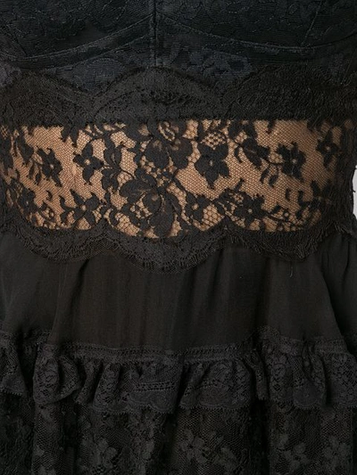 Shop Dolce & Gabbana Lace-styled Dress In Black