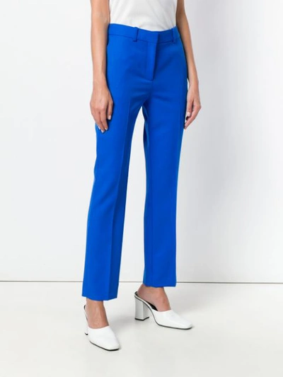Shop Victoria Beckham Victoria  Tapered Trousers - Blue